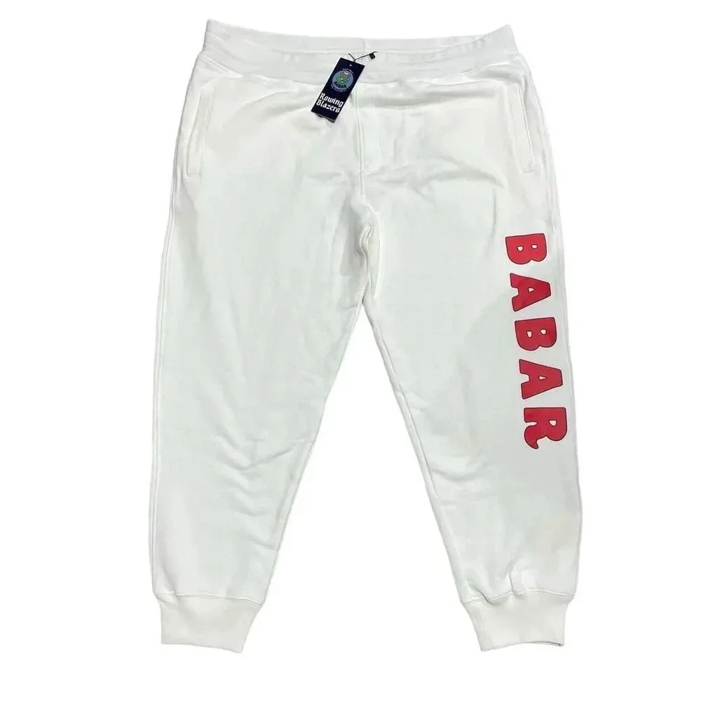 NWT Rowing Blazers x Babar the Elephant Sweatpants Cotton White Size XXL Unisex